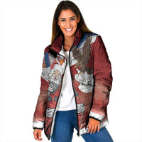 Serbia Santa Christmas Padded Jacket Christmas Serbian Eagle Flag Style - Wonder Print Shop