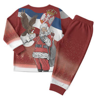 Serbia Santa Christmas Pajama Set Christmas Serbian Eagle Flag Style - Wonder Print Shop