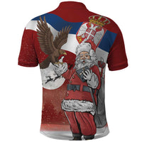 Serbia Santa Christmas Polo Shirt Christmas Serbian Eagle Flag Style - Wonder Print Shop