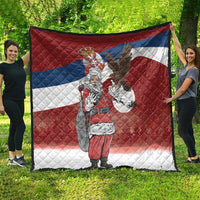 Serbia Santa Christmas Quilt Christmas Serbian Eagle Flag Style - Wonder Print Shop