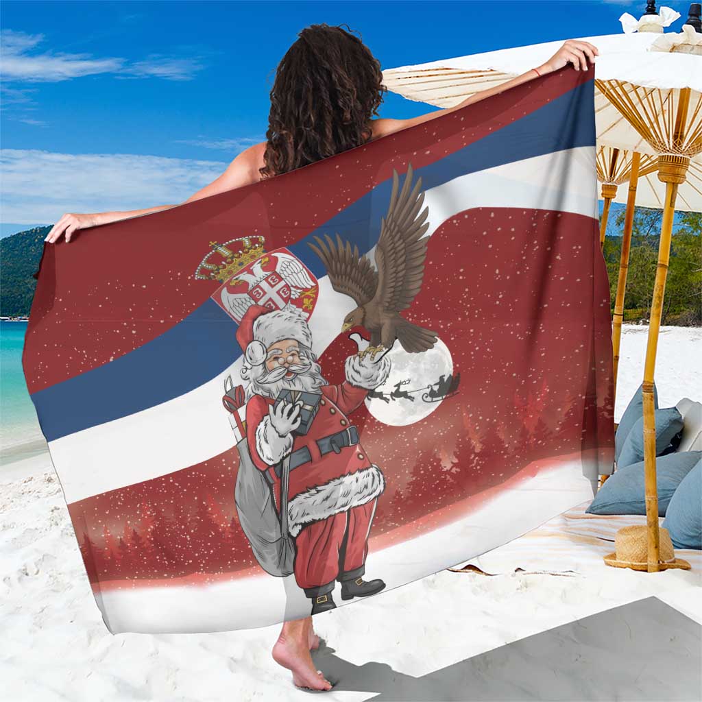 Serbia Santa Christmas Sarong Christmas Serbian Eagle Flag Style - Wonder Print Shop