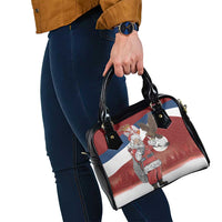 Serbia Santa Christmas Shoulder Handbag Christmas Serbian Eagle Flag Style - Wonder Print Shop