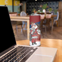 Serbia Santa Christmas Skinny Tumbler Christmas Serbian Eagle Flag Style - Wonder Print Shop