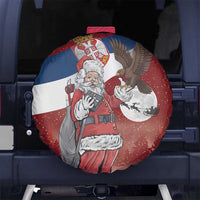 Serbia Santa Christmas Spare Tire Cover Christmas Serbian Eagle Flag Style - Wonder Print Shop