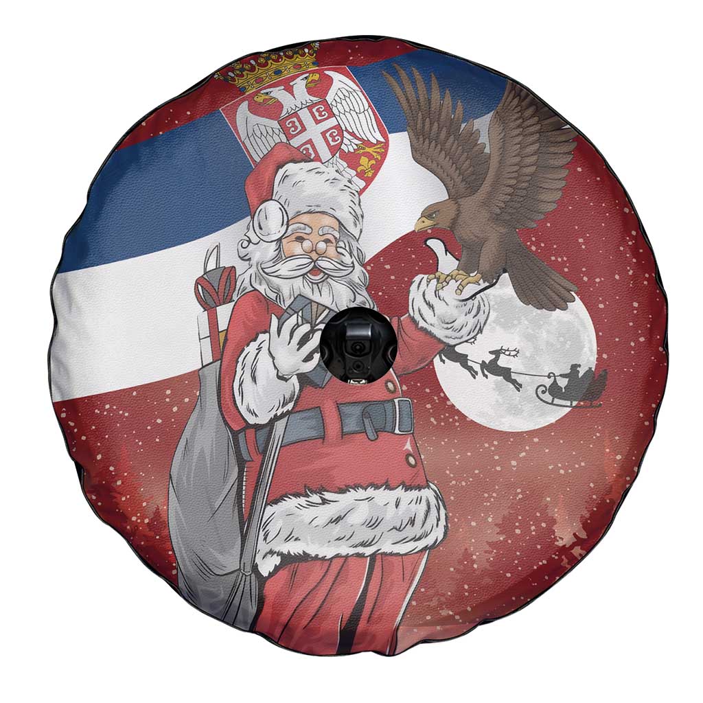 Serbia Santa Christmas Spare Tire Cover Christmas Serbian Eagle Flag Style - Wonder Print Shop