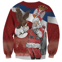 Serbia Santa Christmas Sweatshirt Christmas Serbian Eagle Flag Style - Wonder Print Shop