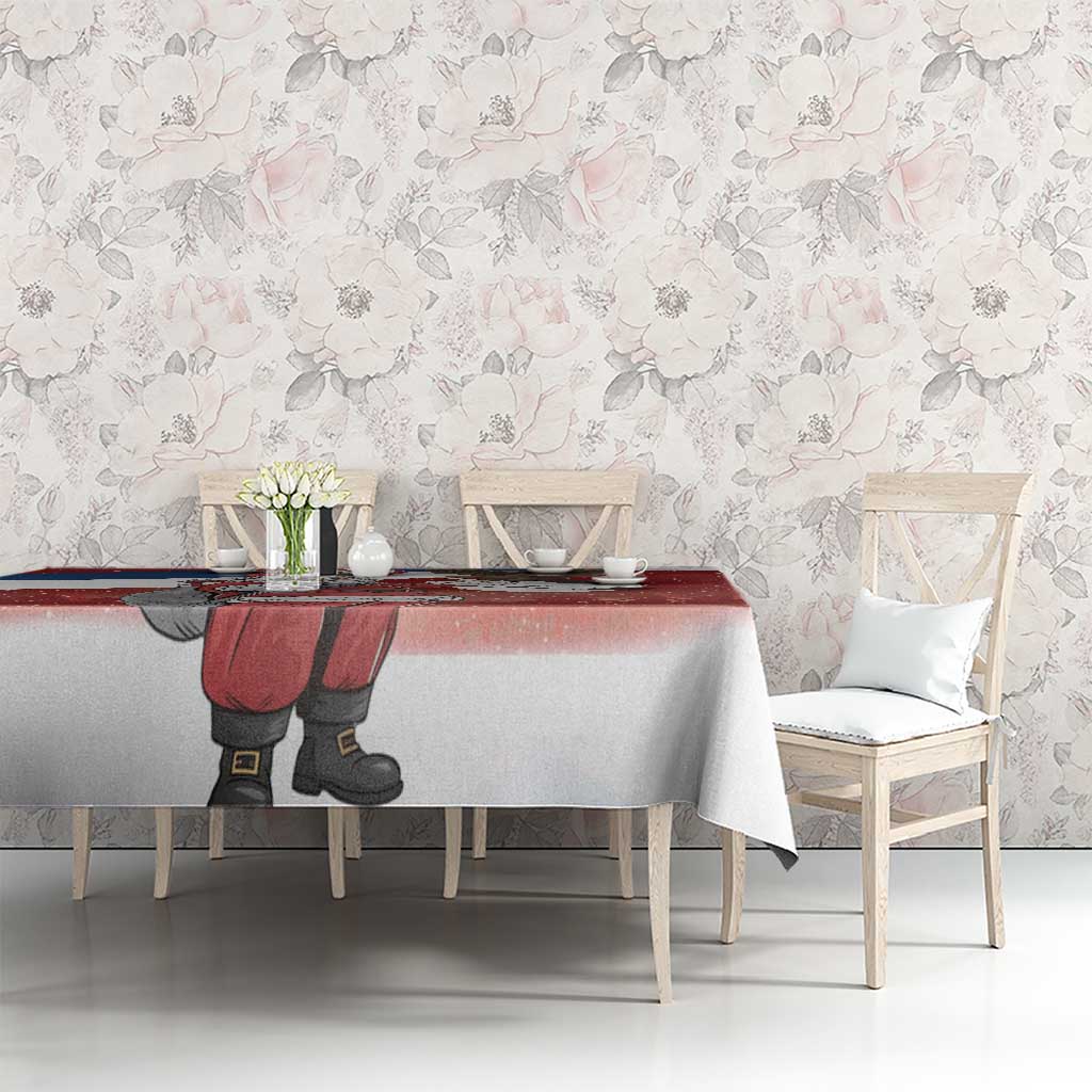 Serbia Santa Christmas Tablecloth Christmas Serbian Eagle Flag Style - Wonder Print Shop