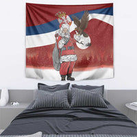 Serbia Santa Christmas Tapestry Christmas Serbian Eagle Flag Style - Wonder Print Shop