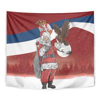Serbia Santa Christmas Tapestry Christmas Serbian Eagle Flag Style - Wonder Print Shop
