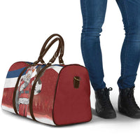 Serbia Santa Christmas Travel Bag Christmas Serbian Eagle Flag Style - Wonder Print Shop