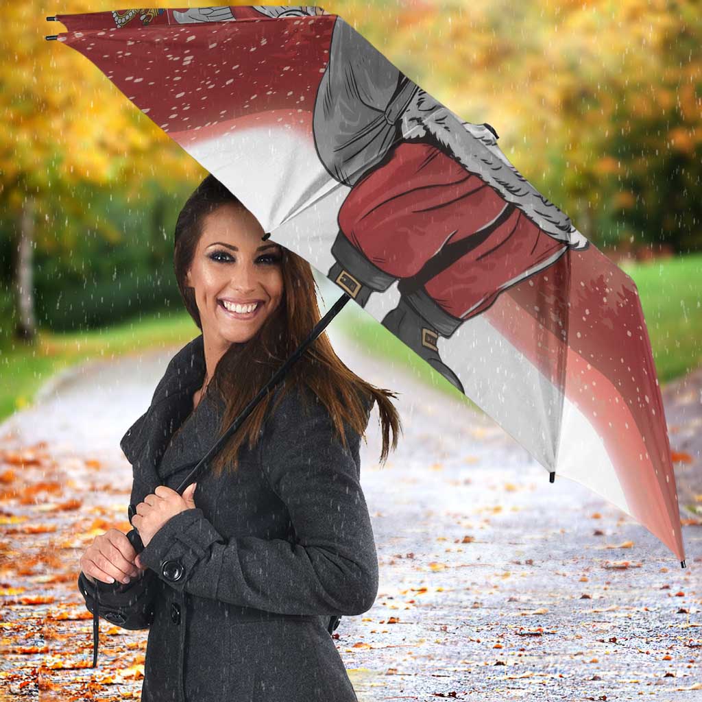 Serbia Santa Christmas Umbrella Christmas Serbian Eagle Flag Style - Wonder Print Shop