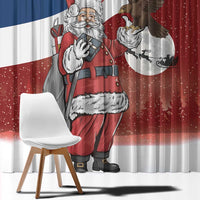 Serbia Santa Christmas Window Curtain Christmas Serbian Eagle Flag Style - Wonder Print Shop