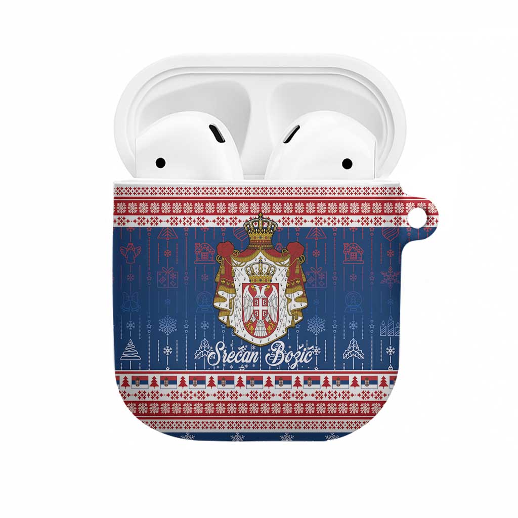 Serbia Christmas AirPods Case Coat Of Arms Srecan Bozic - Wonder Print Shop