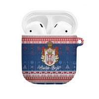 Serbia Christmas AirPods Case Coat Of Arms Srecan Bozic - Wonder Print Shop
