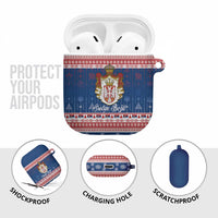 Serbia Christmas AirPods Case Coat Of Arms Srecan Bozic - Wonder Print Shop