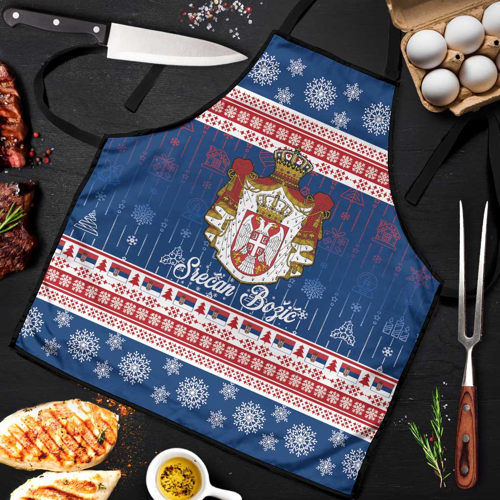 Serbia Christmas Apron Coat Of Arms Srecan Bozic - Wonder Print Shop