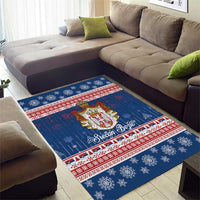 Serbia Christmas Area Rug Coat Of Arms Srecan Bozic - Wonder Print Shop