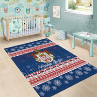 Serbia Christmas Area Rug Coat Of Arms Srecan Bozic - Wonder Print Shop