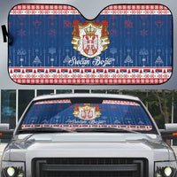 Serbia Christmas Auto Sun Shade Coat Of Arms Srecan Bozic - Wonder Print Shop