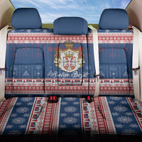 Serbia Christmas Back Car Seat Cover Coat Of Arms Srecan Bozic - Wonder Print Shop