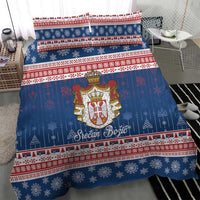 Serbia Christmas Bedding Set Coat Of Arms Srecan Bozic - Wonder Print Shop