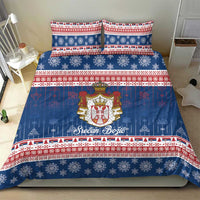 Serbia Christmas Bedding Set Coat Of Arms Srecan Bozic - Wonder Print Shop