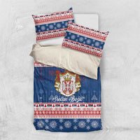Serbia Christmas Bedding Set Coat Of Arms Srecan Bozic - Wonder Print Shop