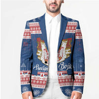 Serbia Christmas Blazer Coat Of Arms Srecan Bozic - Wonder Print Shop