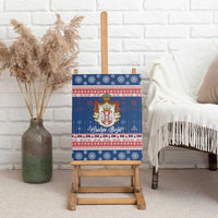 Serbia Christmas Canvas Wall Art Coat Of Arms Srecan Bozic - Wonder Print Shop