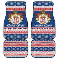 Serbia Christmas Car Mats Coat Of Arms Srecan Bozic - Wonder Print Shop