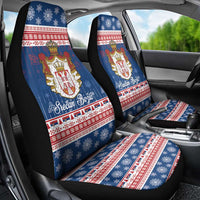 Serbia Christmas Car Seat Cover Coat Of Arms Srecan Bozic - Wonder Print Shop