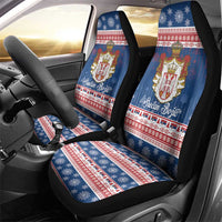 Serbia Christmas Car Seat Cover Coat Of Arms Srecan Bozic - Wonder Print Shop