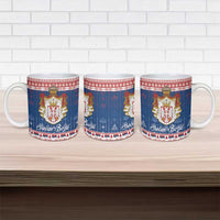 Serbia Christmas Ceramic Mug Coat Of Arms Srecan Bozic - Wonder Print Shop