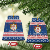 Serbia Christmas Ceramic Ornament Coat Of Arms Srecan Bozic - Wonder Print Shop
