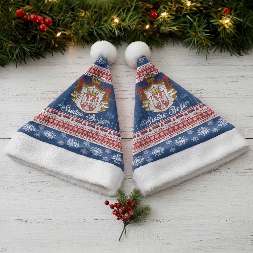 Serbia Christmas Santa Hat Coat Of Arms Srecan Bozic - Wonder Print Shop