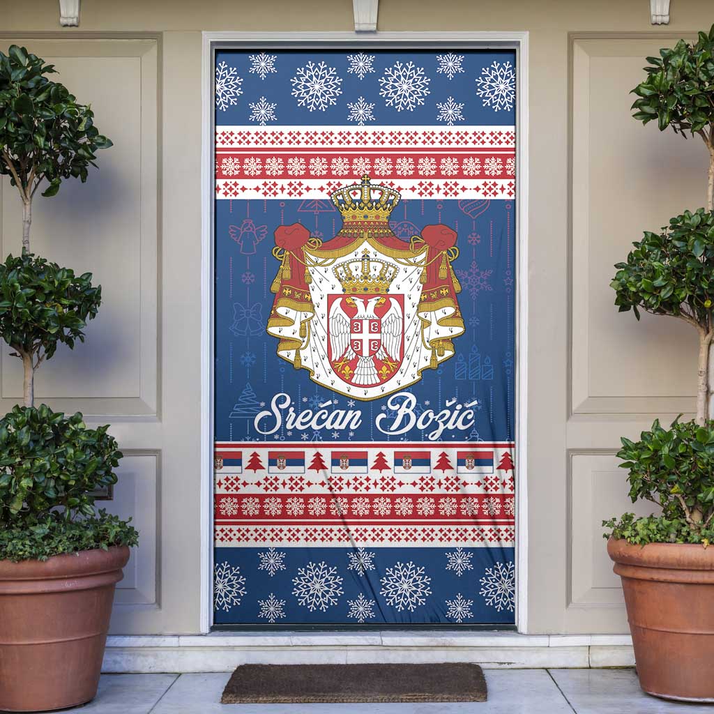 Serbia Christmas Door Cover Coat Of Arms Srecan Bozic - Wonder Print Shop