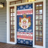 Serbia Christmas Door Cover Coat Of Arms Srecan Bozic - Wonder Print Shop