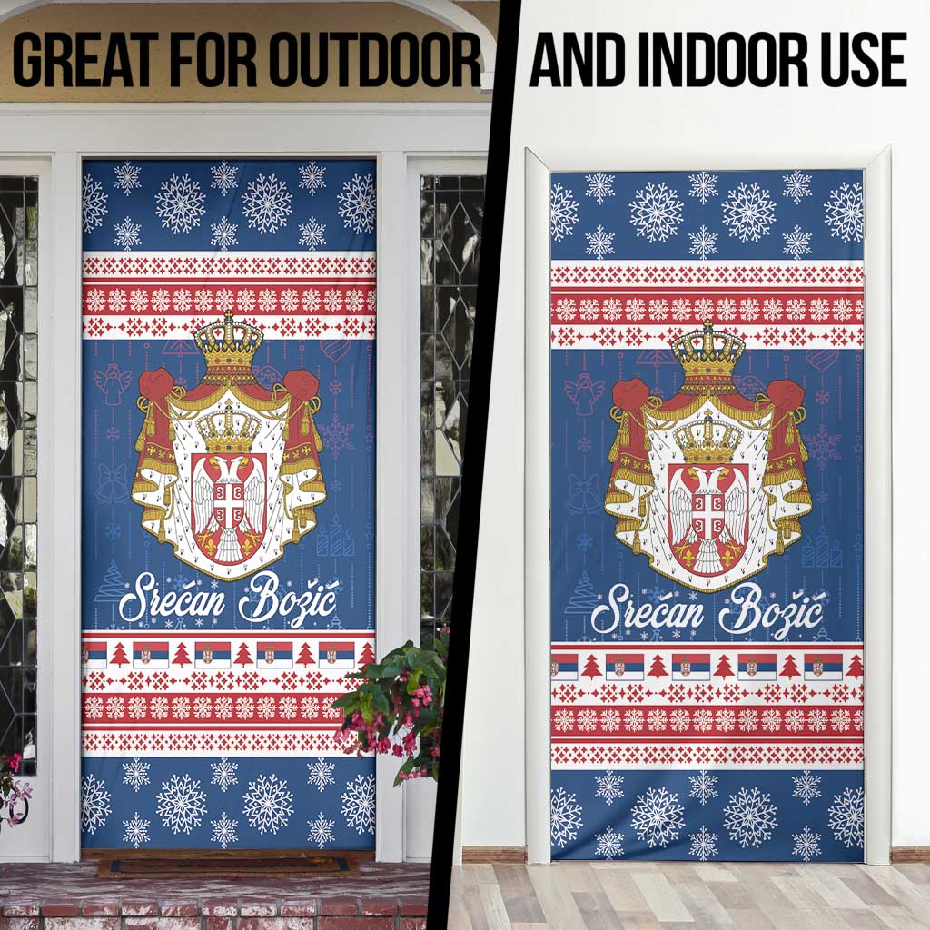 Serbia Christmas Door Cover Coat Of Arms Srecan Bozic - Wonder Print Shop