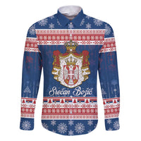 Serbia Christmas Family Matching Puletasi and Hawaiian Shirt Coat Of Arms Srecan Bozic - Wonder Print Shop