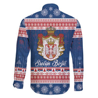 Serbia Christmas Family Matching Short Sleeve Bodycon Dress and Hawaiian Shirt Coat Of Arms Srecan Bozic - Wonder Print Shop