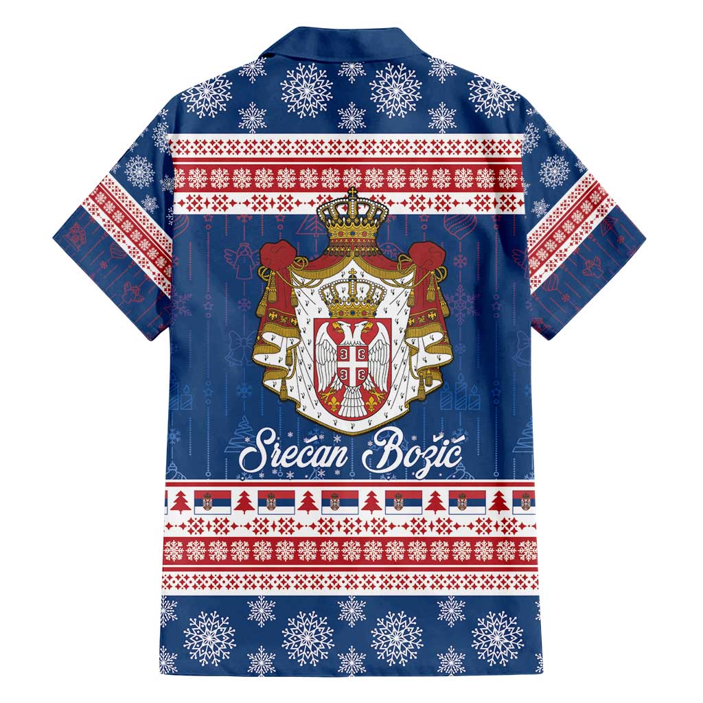 Serbia Christmas Family Matching Summer Maxi Dress and Hawaiian Shirt Coat Of Arms Srecan Bozic - Wonder Print Shop