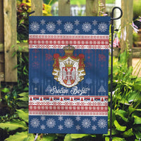 Serbia Christmas Garden Flag Coat Of Arms Srecan Bozic - Wonder Print Shop