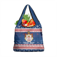 Serbia Christmas Grocery Bag Coat Of Arms Srecan Bozic - Wonder Print Shop