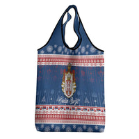 Serbia Christmas Grocery Bag Coat Of Arms Srecan Bozic - Wonder Print Shop