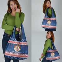 Serbia Christmas Grocery Bag Coat Of Arms Srecan Bozic - Wonder Print Shop