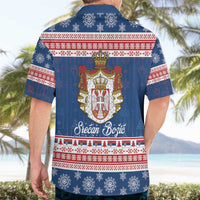 Serbia Christmas Hawaiian Shirt Coat Of Arms Srecan Bozic - Wonder Print Shop