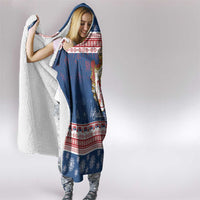 Serbia Christmas Hooded Blanket Coat Of Arms Srecan Bozic - Wonder Print Shop