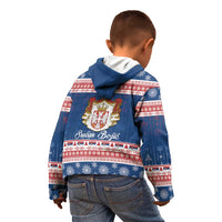 Serbia Christmas Kid Hoodie Coat Of Arms Srecan Bozic - Wonder Print Shop