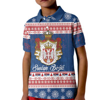 Serbia Christmas Kid Polo Shirt Coat Of Arms Srecan Bozic - Wonder Print Shop