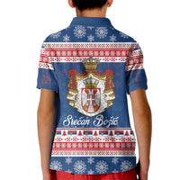Serbia Christmas Kid Polo Shirt Coat Of Arms Srecan Bozic - Wonder Print Shop